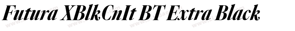 Futura XBlkCnIt BT Extra Black Italic字体转换